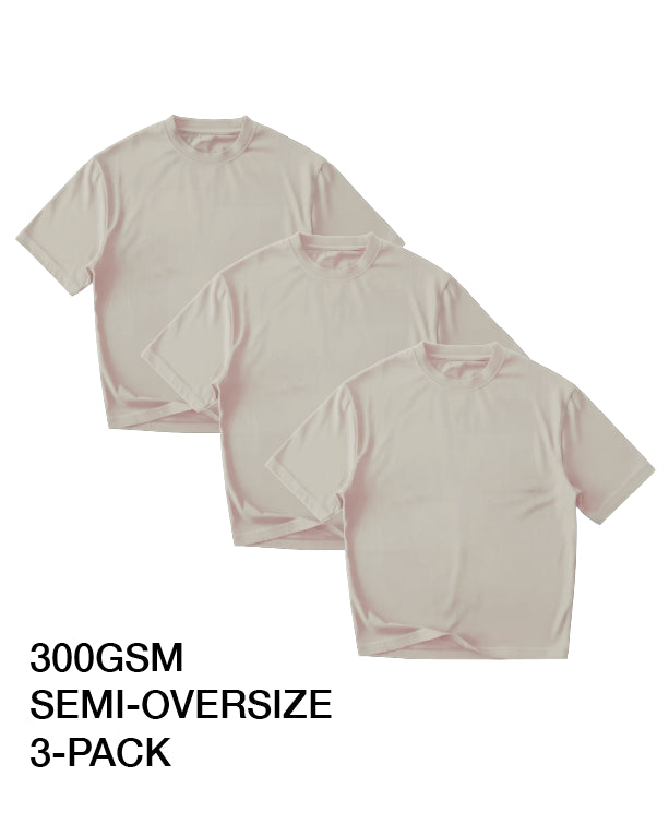 OVERSIZE 300GSM 3-PACK SAND